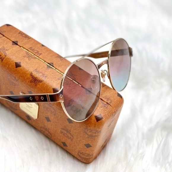 New MCM Round Aviator 58mm Pink Sunglasses - Picture 6 of 15